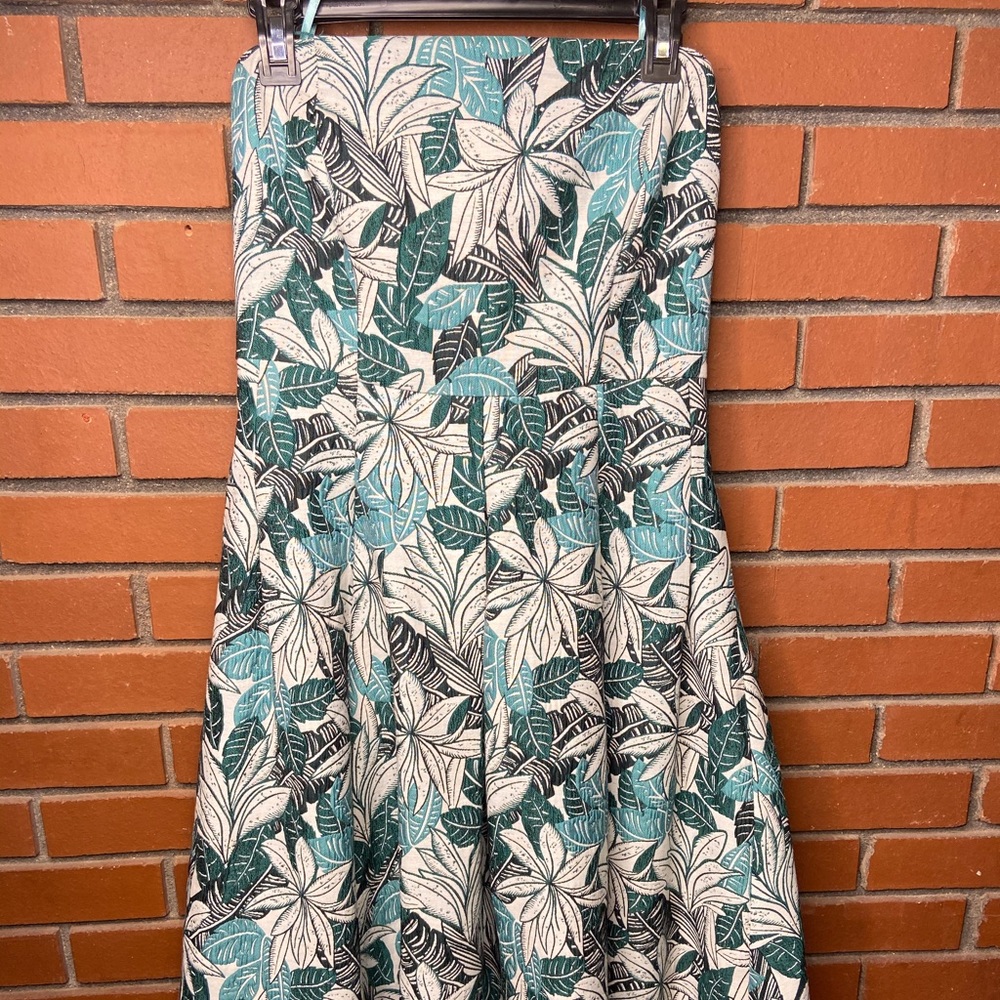 Teal patterned tea dress - Picture 1 of 7